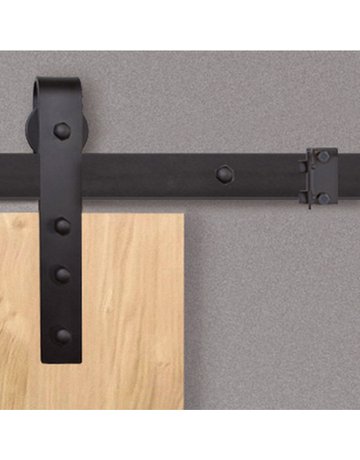 CASA Komplettset für Holztür 35-45mm mit 1800mm Schiene schwarz gepulvert - ABP-Beyerle