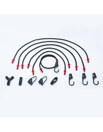 AV - Spanngummi-Set, SB15 EK DFNLIGBES, mit Metallhaken, schwarz - ABUS - 2