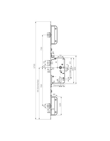 PA-MFV SECURY 2110 6-38725 PZ72/9,D65,F20x1750,ER,PAF-B,DR - BKS