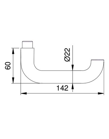 FH Drückerlochteil 5403 9mm,F1 eloxiert - edi - 2