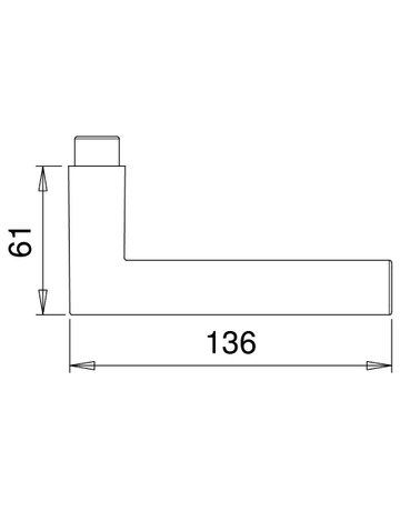 Drückerpaar 8mm,TS35 45,F1 eloxiert - edi - 2