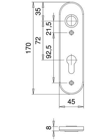 EDI Kurzschildpaar 1235, Aluminium - edi - 2