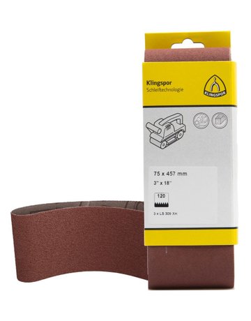 Kurzband SB 3Stck 100x 560mm K 60 Klings por - KLINGSPOR