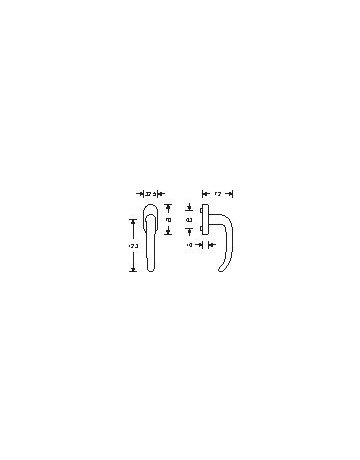 Fenstergriff 34 1023 Stand.,ov.,7/24-38, - FSB - 2