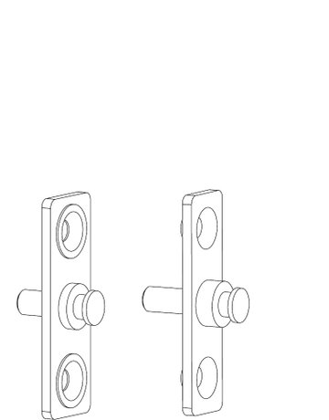 Zubehör für LM-Fenster FPS-Befestigungs-Platten - GEZE - 2