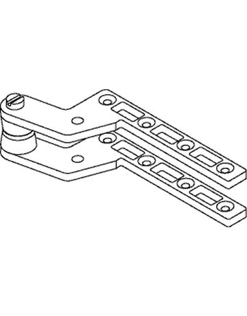 Zapfenband DB Komb.C mit Abdeckkappe, silberfarbig - GEZE - 2