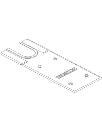 Abdeckung TS 500 NV für Schließkörper LxB= 298x105mm ,edelstahl - GEZE - 2