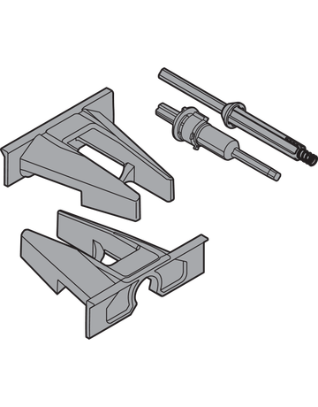 TIP-ON Kupplung und Aufnahme, R7037 staubgrau - Blum - 2