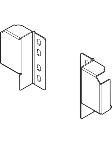 TANDEMBOX plus/antaro Relinghalter (rückseitig), flexibel anbringbar, nicht verstellbare Reling, zum Schrauben, links/rechts, seidenweiss - Blum - 2