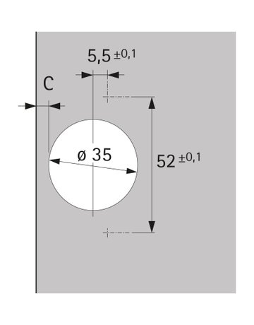 Möbel-Topfscharnier,110° Sensys 8675,9073662,vorlieg.,vernickelt - Hettich - 5