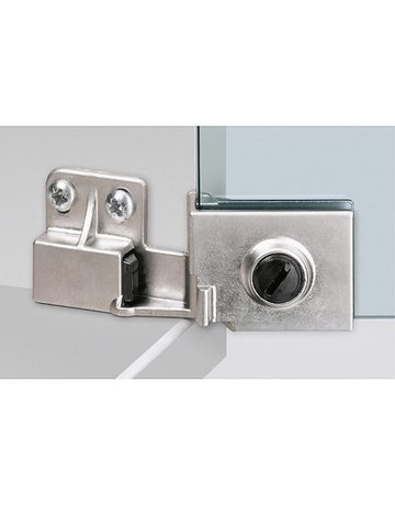 Glastürscharnier ET 5150, vernickelt, matt - Hettich - 1