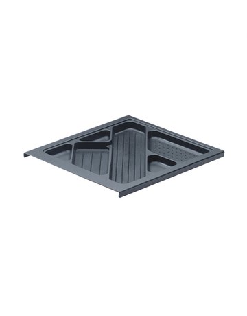 Schreibmaterialschale, Höhe 25 mm, 380 /392, schwarz - Hettich - 1