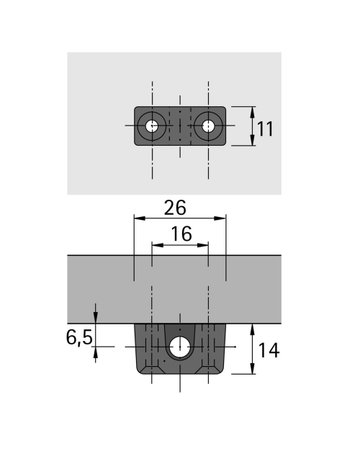 Zylinderdrehstangenschloss Prestige 2000 Z23, ø18mm, Zum Einpressen, 15 mm, 20 mm - Hettich - 5