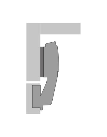 Möbel-Topfscharnier,95° Sensys 8639i,9088021,einlieg.,vernickelt - Hettich - 3