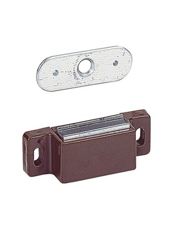 Haftmagnetschnäpper M 71 / GP 1, 40 N, braun passiviert - Hettich