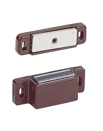 Haftmagnetschnäpper M 74 / GP 15, 40 N, braun passiviert - Hettich