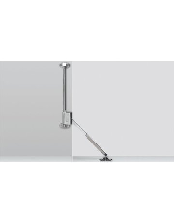 Klappenhalter Klassik D mit Lager L 258 D / 450, links, vernickelt - Hettich