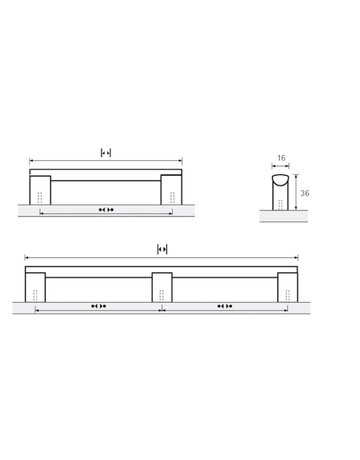 HETTICH Stangengriff Clivia, Aluminium - Hettich - 10