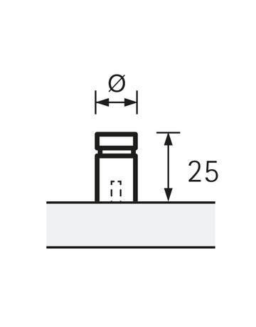 HETTICH Knopf Monacum, Edelstahl - Hettich - 9