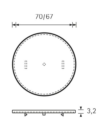 Muschelgriff- Dekorelemente, Touch-in 9086698, Durchmesser 70mm, Kunststoff unbeschichtet - Hettich - 2