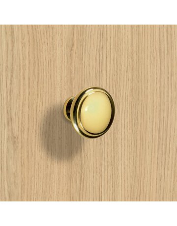 Möbel- Knopf, Solva, 9070575, Durchmesser 30mm, Höhe 23mm, Messing, messing poliert - Hettich - 7