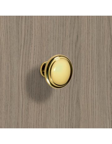 Möbel- Knopf, Solva, 9070575, Durchmesser 30mm, Höhe 23mm, Messing, messing poliert - Hettich - 8