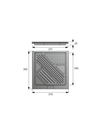 Schreibmaterialschale, Höhe 25 mm, 380 /392, schwarz - Hettich - 2