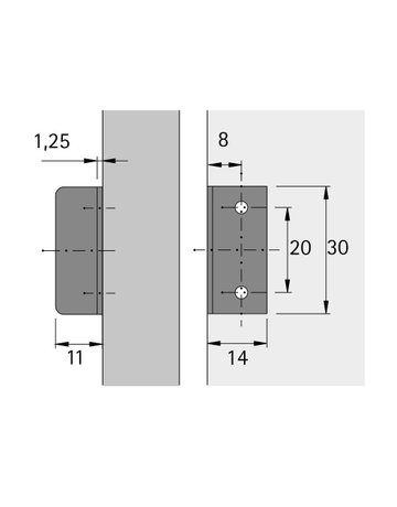 Zylinderdrehstangenschloss Prestige 2000 Z23, ø18mm, Zum Einpressen, 15 mm, 20 mm - Hettich - 4