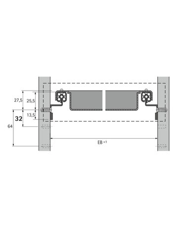 HETTICH Auszugsführung (Schreibmaterialschale) Quadro 12, Stahl - Hettich - 4