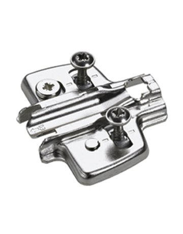 Möbel- Kreuzmontageplatte, Distanz 0mm, Sensys 8099, 9071660, vernickelt - Hettich