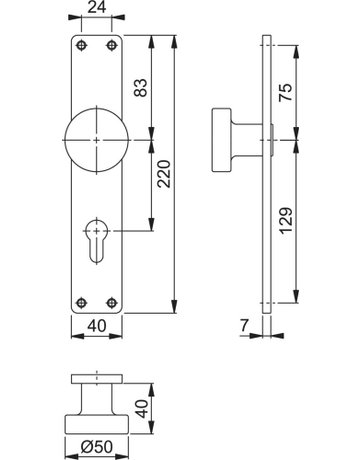 Korr-Knopflangschild 58/202 PZ 8/72mm F1 - HOPPE - 3