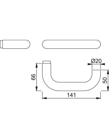 HOPPE® Drückerlochteil Paris E138Z, VK8, Edelstahl - 2