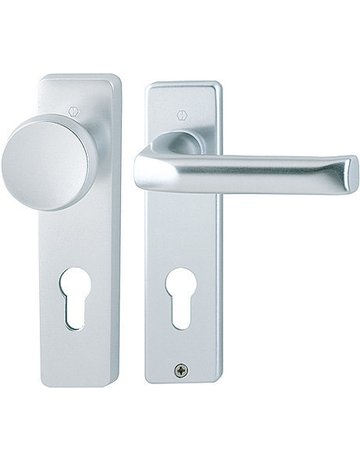 Wechsel-Kurzschildgarnitur London 54/227K/202KP/AP/113 PZ 8/72 mm Alu F1 - HOPPE - 1