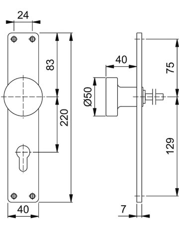 Korr-Knopflangschild 58/202 PZ 8/72mm F1 - HOPPE - 2