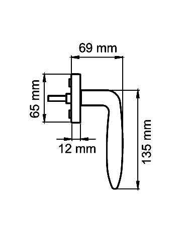 Fensterolive Korfu EF244 mit Stift 35mm Edelstahl matt - Karcher Design - 2