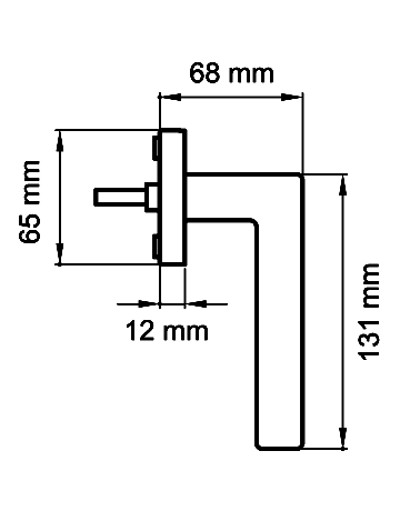 Fensterolive Seattle EF464Q mit Stift 35mm quad. Edelstahl matt - Karcher Design - 2