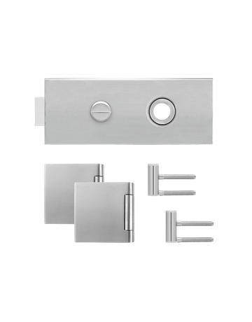 Glastürschloß EGS 360Q 71 m.Bänder Edelstahl matt - Karcher Design - 1