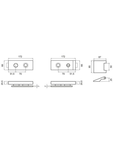 Glastürschloß EGS 360Q 83 mit Bänder Kosmos schwarz - Karcher Design - 2