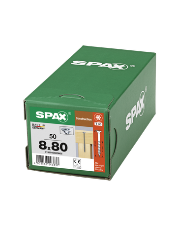 SPAX, Holzbauschraube  8 mm, Senkkopf, T-STAR plus, MULTI-Kopf,  4CUT, Teilgewinde, WIROX - SPAX - 5
