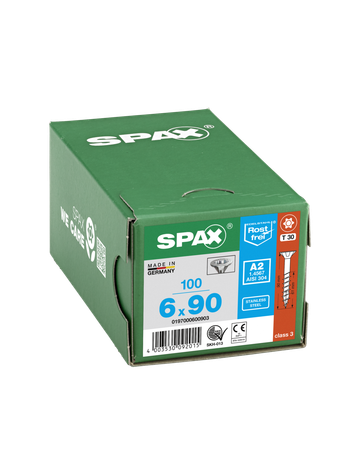 SPAX, Universalschraube, Senkkopf, T-STAR plus, 4CUT, TG, Edelstahl A2 - SPAX - 5