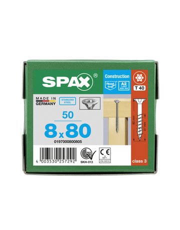SPAX, Universalschraube, Senkkopf, T-Star, 4Cut, gleitbeschichtet - SPAX - 7