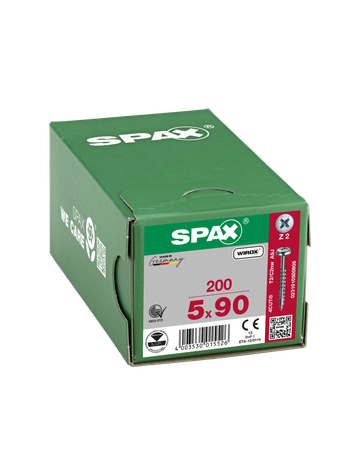 Universalschraube Halbrundkopf 5x90mm,Teilgw,Kreuzschlitz Z2,WIROX - SPAX - 4
