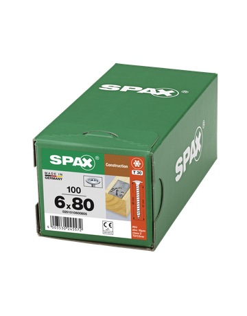 SPAX, Holzbauschraube HI.FORCE  6 mm, Tellerkopf, T-STAR plus, 4CUT, Vollgewinde, WIROX - SPAX - 3