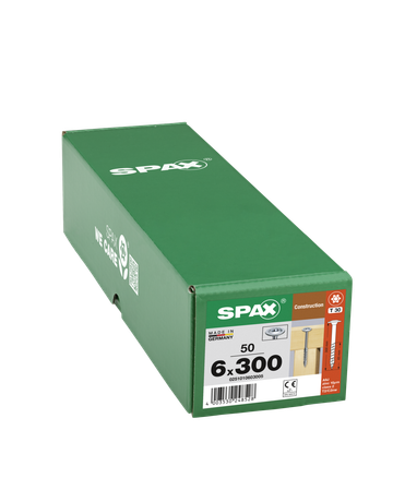 SPAX, Holzbauschraube HI.FORCE  6 mm, Tellerkopf, T-STAR plus, 4CUT, Teilgewinde, WIROX - SPAX - 5