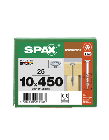 SPAX, Holzbauschraube HI.FORCE 10 mm, Tellerkopf, T-STAR plus, 4CUT, Teilgewinde, WIROX - SPAX - 7