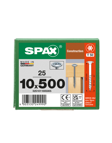 SPAX Tellerkopf T-STAR plus Ø 10x 600 mm - SPAX - 7