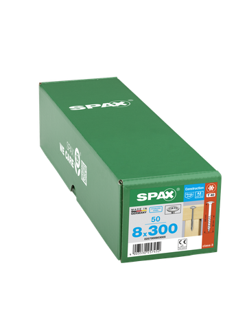 SPAX, Holzbauschraube HI.FORCE  8 mm, Tellerkopf, T-STAR plus, 4CUT, Teillgewinde, Edelstahl A2 - SPAX - 5