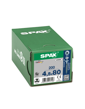 SPAX, Universalschraube, Senkkopf, Kreuzschlitz Z, Kopfbohrung, VG, galv. blank verzinkt - SPAX - 4
