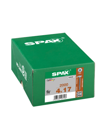 Universalschraube Rückwandkopf 4x17mm,Vollgw,Kreuzschlitz Z2,WIROX - SPAX