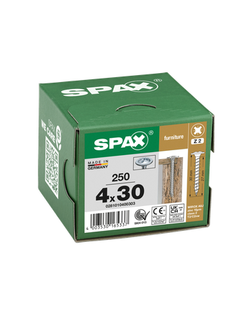 Rückwandkopf Kreuzschl. Z2 VG WIROX 4 x 30 mm - SPAX